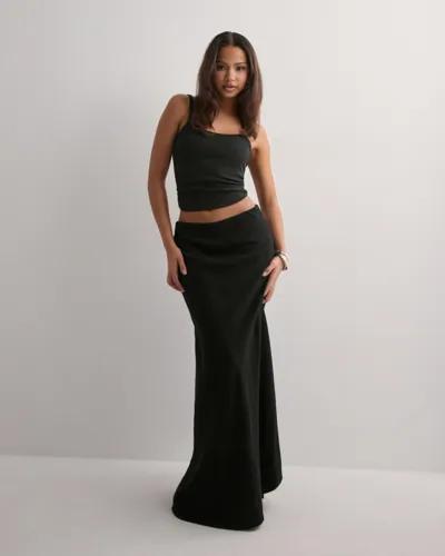Neo Noir - Svart - Viso Linen Skirt 