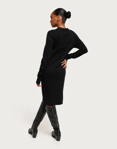 OBJECT - Svart - Objthess L/S Knit Dress Noos 