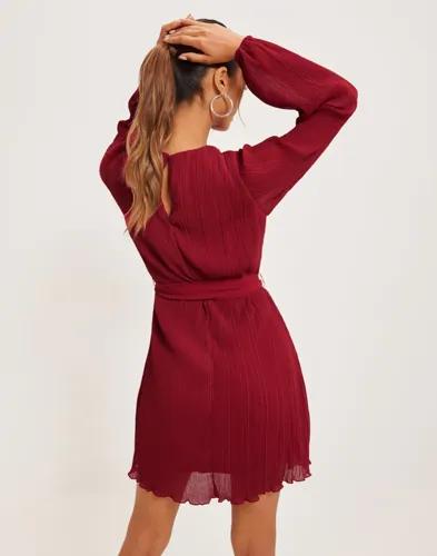 Nelly - Röd - Belted Structure Dress 