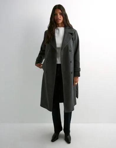 Vero Moda - Grå - Vmfortunevega AW23 Longtrenchcoat G 