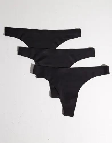 Only - Svart - Onltracy Bonded Thong Noos 3-Pack A 