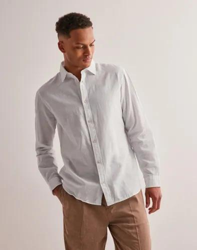 Jack & Jones Jjesummer Shirt Ls Sn Enfärgade skjortor Vit 