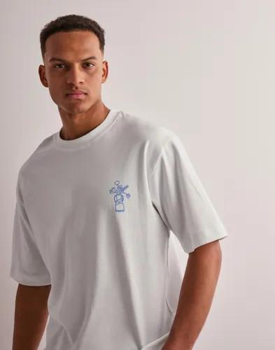 Jack & Jones Jprblafloral Ss Tee T-shirts med tryck Vit 