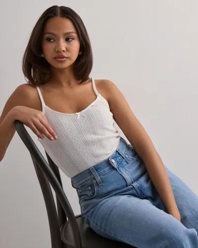 Vero Moda - Vit - Vmlisa Pointelle Singlet Top Jrs No 