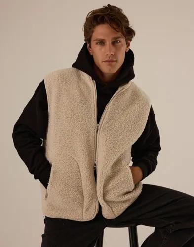 Que Sera Sera Pete Pile Vest Västar Beige 
