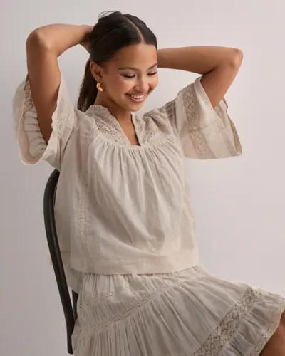 Neo Noir - Vit - Siama S Voile Blouse 