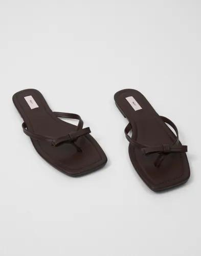 Nelly - Brun - Flip Flop Bow Sandal 