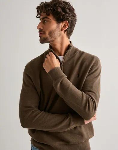 Polo Ralph Lauren Mesh-Knit Cotton Quarter-Zip Sweater Half zip Beige 