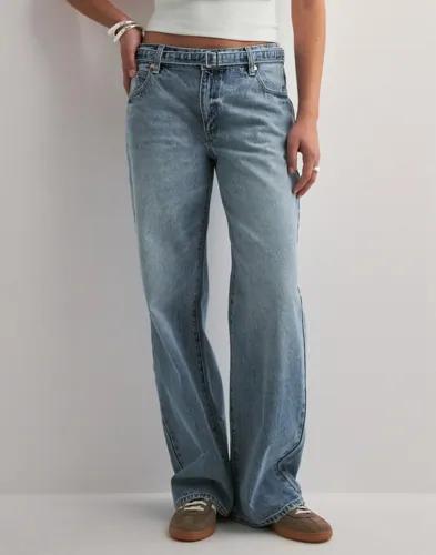 Abrand Jeans - Blå - 99 Low Baggy Belt Liv 