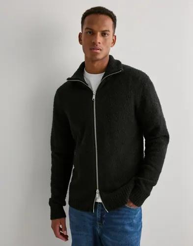 Brand Island Marcello Zip Knit V1 Tröjor med dragkedja Svart