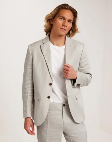 Selected Men Slhregular-Will Linen Blz Noos Kavajer Grå 