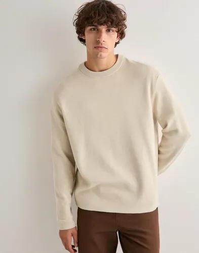 Selected Men Slhteller Fn Relaxed Crew Neck Noos Sweatshirts Beige 