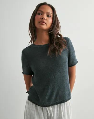 Only - Grå - Onlsunny S/S Pullover Knt Noos 