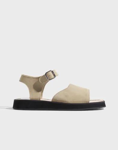 Selected Femme - Beige - Slfmira Suede Sandal 