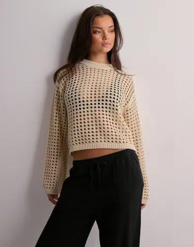 JDY - Beige - Jdyronda L/S O-Neck Pullover Knt 