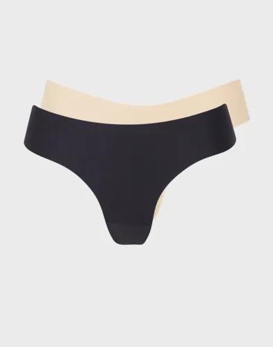 Bye Bra - Beige - 2-Pack Invisible Thong 