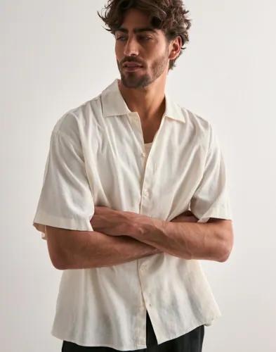 Jack & Jones Jorparos Oversized Shirt Ss Linneskjortor Vit 