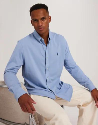 Polo Ralph Lauren Featherweight Mesh Shirt Vardagsskjortor Blå 