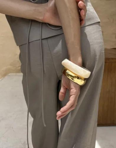 Muli Collection - Guld - Chunky Bangle Bracelet