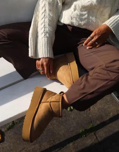 Nelly - Beige - Platform Boots 