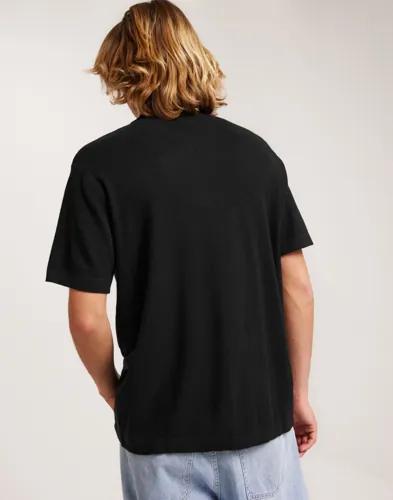 Jack & Jones Jorfaro Sodra Knit Ss Polo Kortärmade skjortor Svart 