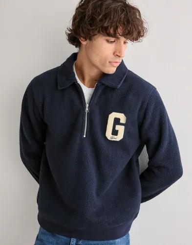 Gant G Badge Fleece Half zip Blå 