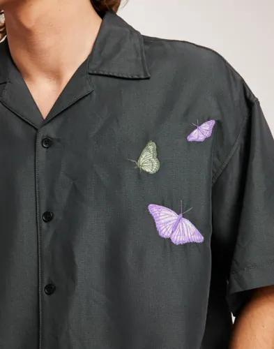 Jack & Jones Jcoembroidery Oversized Resort Shir Kortärmade skjortor Grå 