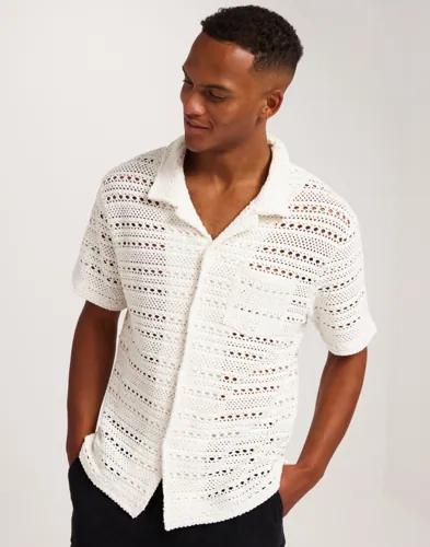 Ciszere Wyatt crochet shirt Vita skjortor Vit 