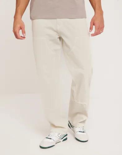 Woodbird WBDizzon Carpenter Loose fit jeans Vit 