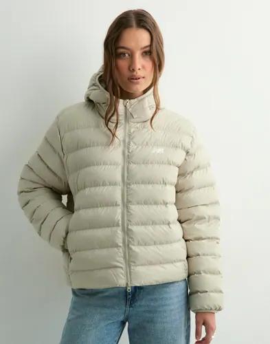 New Balance - Beige - Sport Essentials Hooded Puffer Jacket 