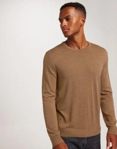 Gant Extrafine Merino Wool C-Neck Stickade tröjor Brun 