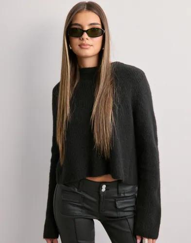 OBJECT - Svart - Objparvi Sateen Bow Knit Cardigan D 