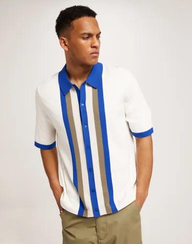 J Lindeberg Rayne Jacquard Monogram Shirt Kortärmade skjortor Blå 