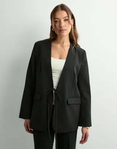 Only - Svart - Onlelly Life L/S Ovs Tie Blazer Tlr 