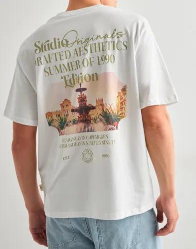 Jack & Jones Joracapulco Photo Back Tee Ss Crew T-shirts med tryck Vit