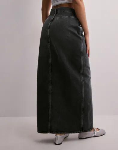 Only - Svart - Onlcilla Long Slit Skirt Dnm Noos 