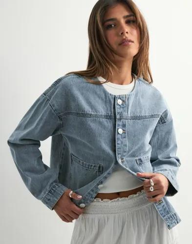 Pieces - Blå - Pctrianna Denim Jacket 