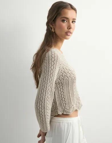 Only - Beige - Onlnola Life 3/4 Pullover Knt Noos 