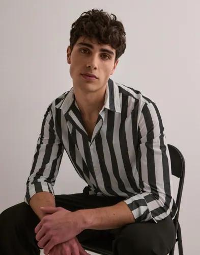 Selected Men Slhregredster Shirt Stripe Ls Randiga skjortor Rutigt/Randigt 