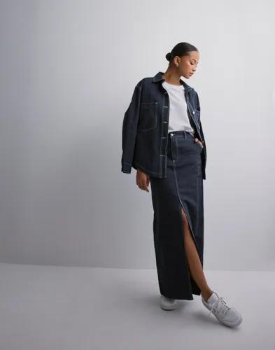 JDY - Blå - Jdynevaeh Hw Maxi Slit Skirt Pnt 