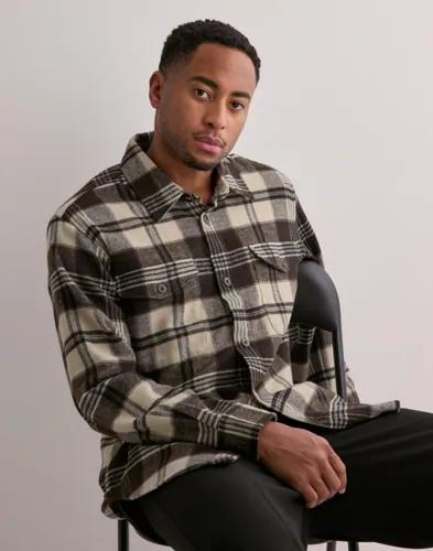 Selected Men Slhloosemason-Pablo Ls Overshirt W Overshirts Brun