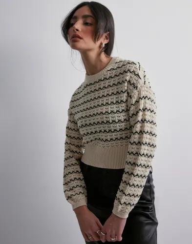 Only - Svart - Onlasa Ls O-Neck Cc Knt 