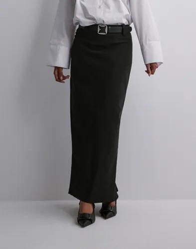 Nelly - Svart - Maxi Slit Skirt 
