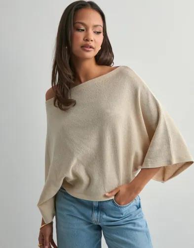 Nelly - Beige - Effortless Poncho Sweater 