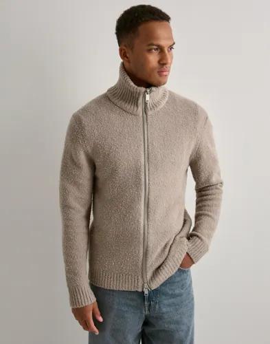 Brand Island Marcello Zip Knit V1 Tröjor med dragkedja Beige