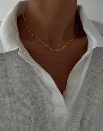 Muli Collection - Guld - Thin Rope Chain Necklace 