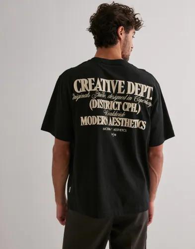 Jack & Jones Jorroxbury Type Tee Ss Crew Neck T-shirts med tryck Svart