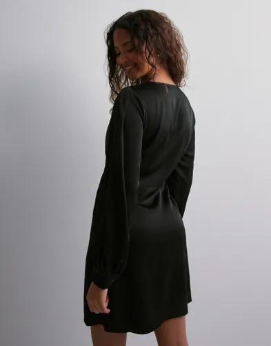 Michael Kors - Svart - Satin Vneck Mini Drs 