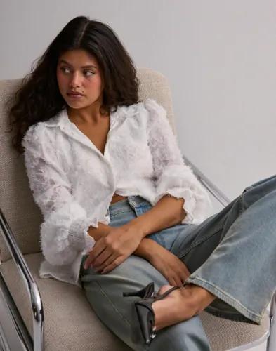 Pieces - Vit - Pcpina Ls Shirt Wvn Bc 