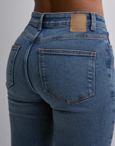 Pieces - Blå - Pcdana Mw Skinny Jeans MB402 Noos B 